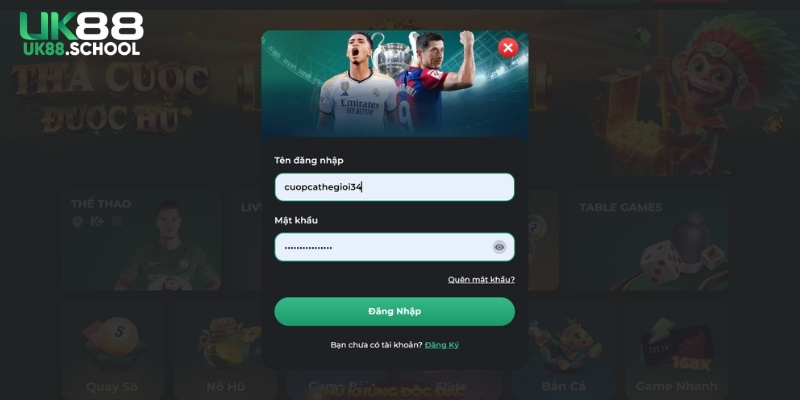 Quy trình đăng nhập UK88 bằng 3 bước siêu nhanh